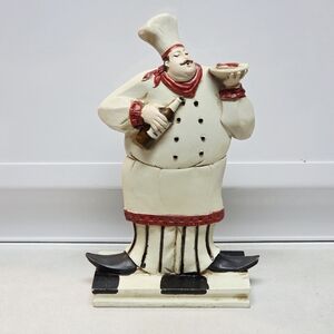 Vintage Fat Chef Italian French Statue Figurine